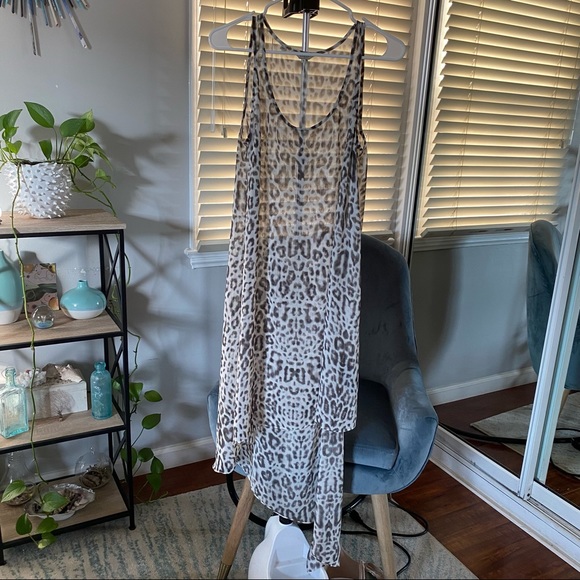 Guess sheer asymmetrical high low dress - Picture 2 of 5